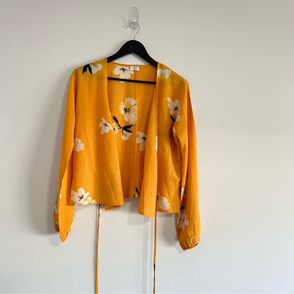 Wilfred Yellow Floral Wrap Blouse - Picture 2 of 10